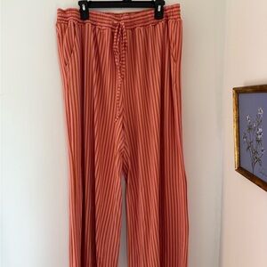 Striped Coral Pants
